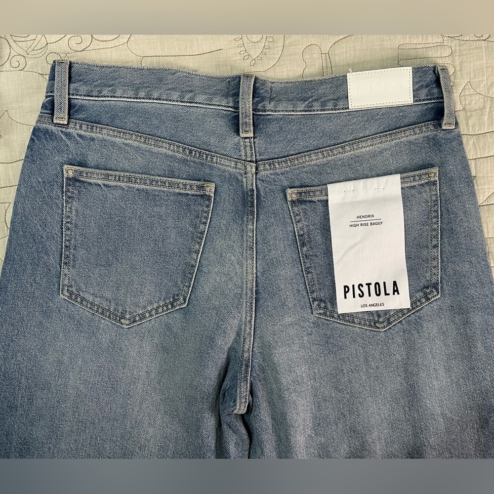 Pistola Hendrix High Rise Wide Leg Jeans Apprentice Distressed NWT Size 27 - Picture 10 of 16